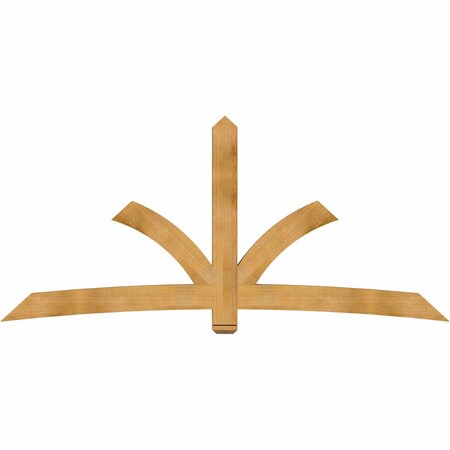 Ekena Millwork Davenport Rough Sawn Timber Gable Bracket, Western Red Cedar, 108"W x 49"H x 4"D x 6"F, 11/12 Pitch GBW108X49X0406DAV00RWR